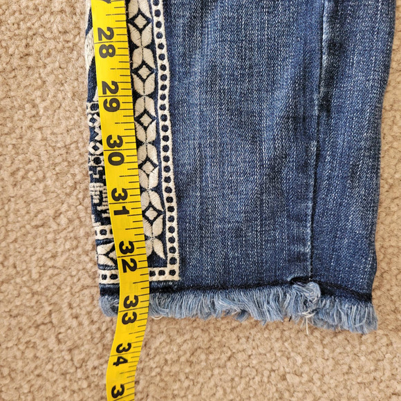 Miss Me Signature‎ Ankle Skinny Born to Be Boho Denim Embroidered Jean. Size 26 - Picture 13 of 15